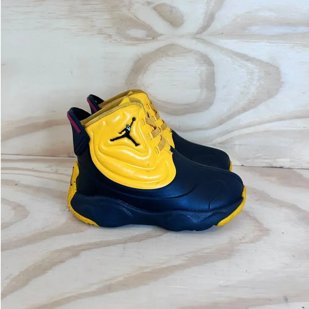 Nike -Air Jordan DRP 23 -Rain Boots -Black/Yellow -Toddler Kids -9C- CT5799-706